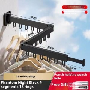 Folding Wall-Mounted Clothes Airer – Punch-Free & Space-Saving